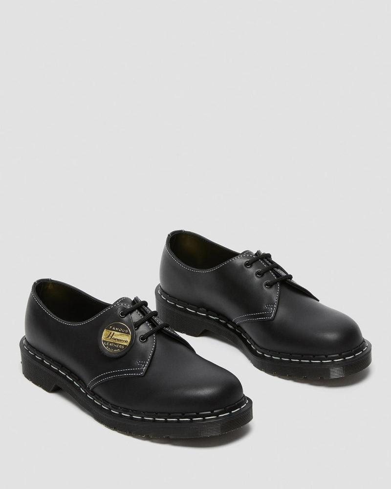 Black Women's Dr Martens 1461 Made in England Cavalier Leather Oxfords Shoes | CA 353BEX